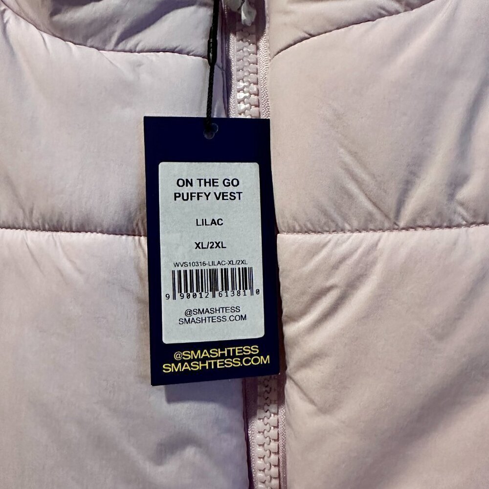 NWT Smash + Tess x Iskra On the Go Puffy Vest in Lilac- Xl/2XL - Picture 5 of 7
